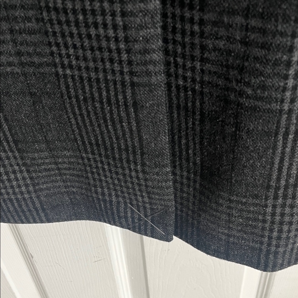 Abercrombie & Fitch Dark Plaid Trench Coat - Picture 4 of 5